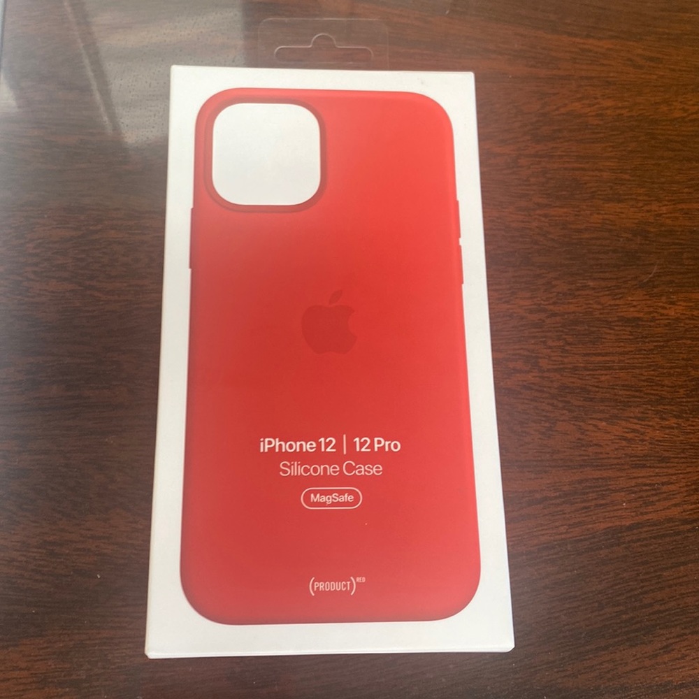 Apple iPhone 12/ 12 Pro Red Silicone Case. MagSafe.